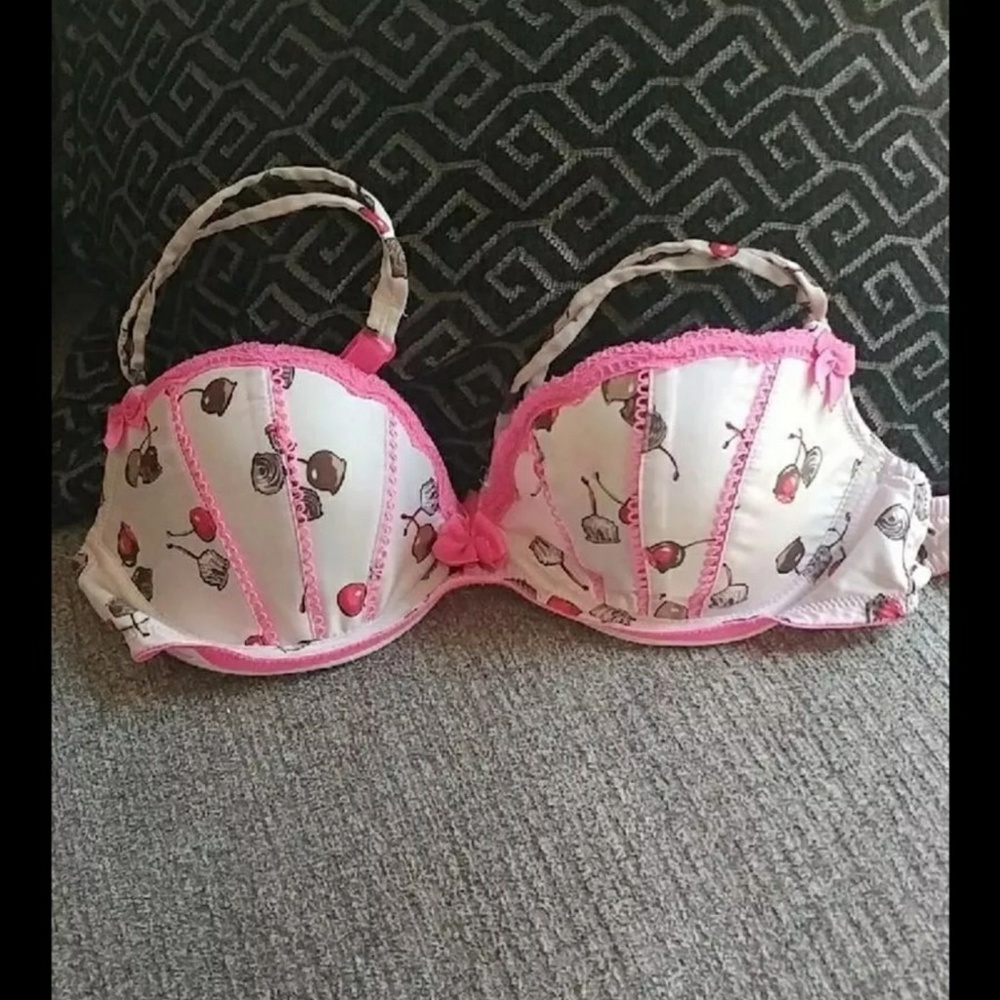 Pink victoria's secret cherry candy push up bra